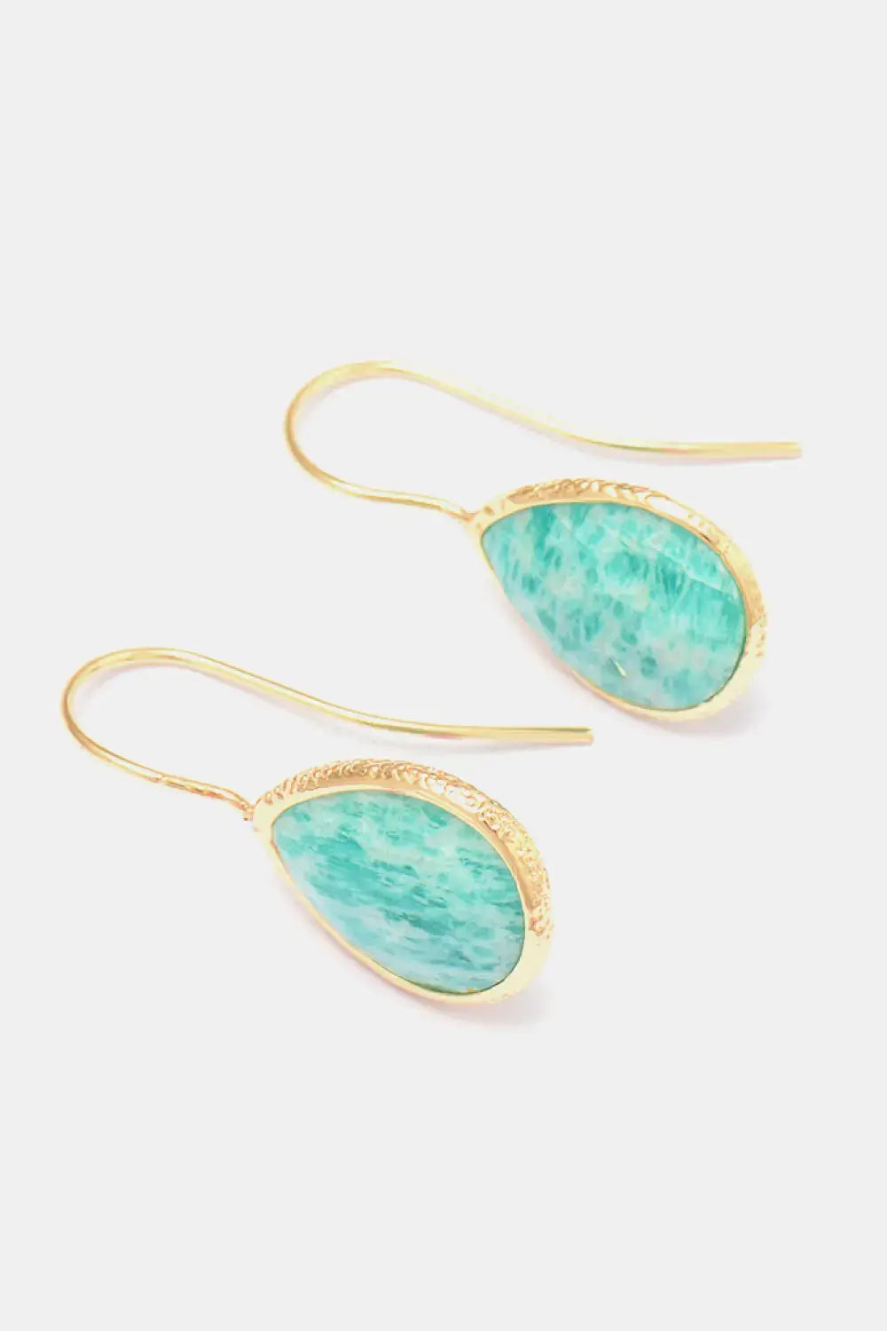 Lovcia Handmade Natural Stone Teardrop Earrings-Earrings-Mint Blue-One Size-Mint Blue