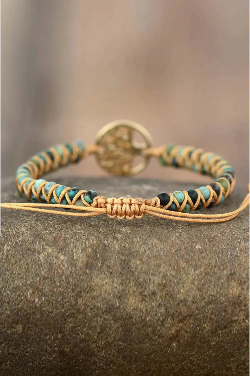 Lovcia Handmade Tree Shape Beaded Copper Bracelet-Bracelets-Gold-One Size-Gold
