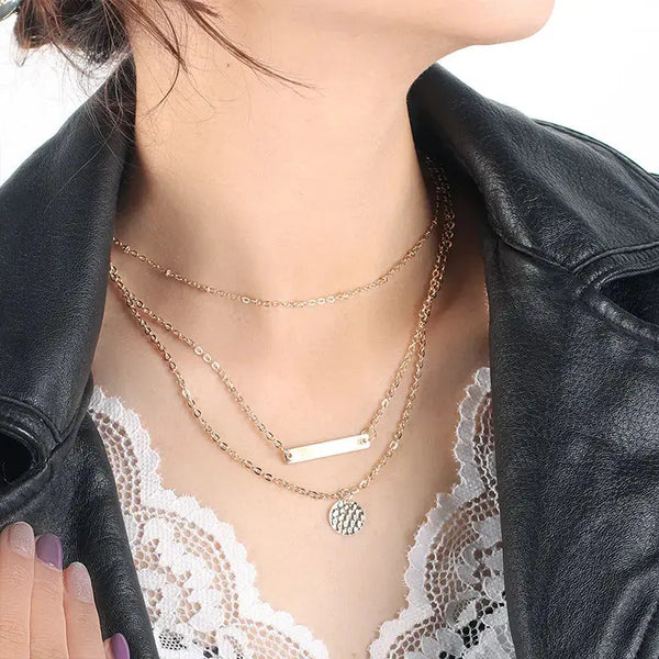 LOVCIA Harmony of Layers: Customized Multi-layer Choker Necklace