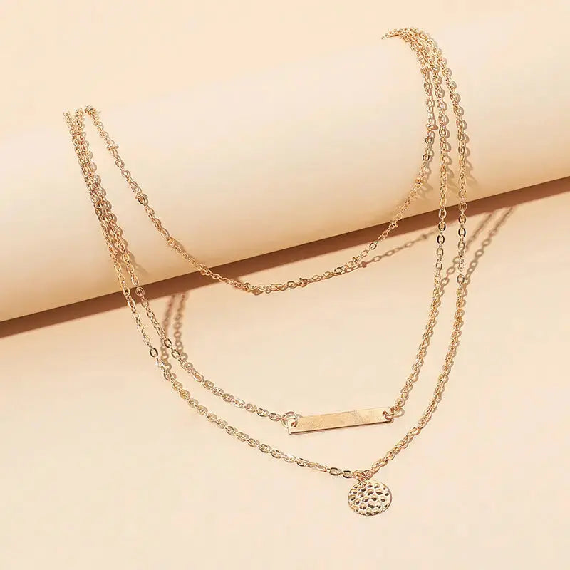 Lovcia Harmony of Layers: Customized Multi-layer Choker Necklace-Necklaces-Gold-Gold