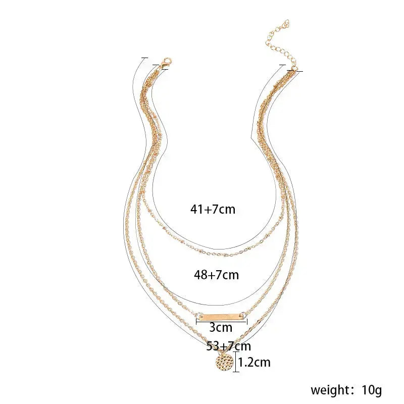 Lovcia Harmony of Layers: Customized Multi-layer Choker Necklace-Necklaces-Gold-Gold