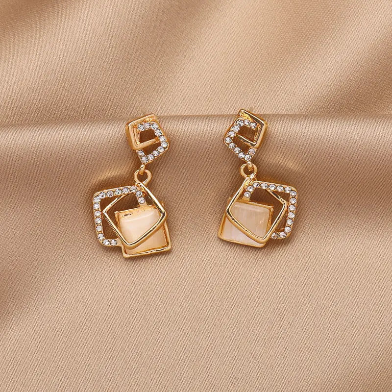 Lovcia Heart Pearl Gemstones Fashion Earrings for Women with Sterling Silver Needle-Earrings-13color-13color