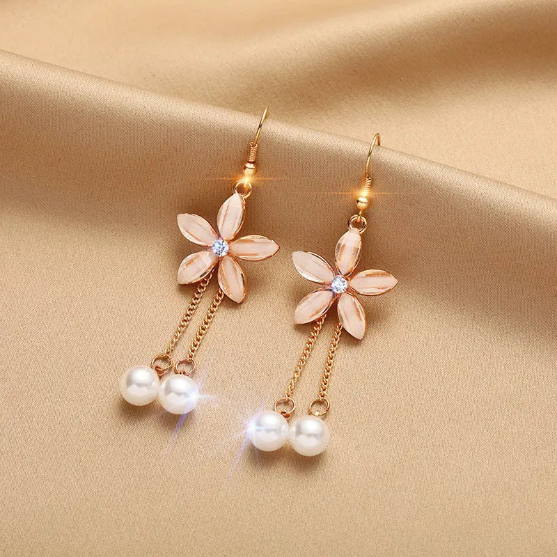 Lovcia Heart Pearl Gemstones Fashion Earrings for Women with Sterling Silver Needle-Earrings-24color-24color