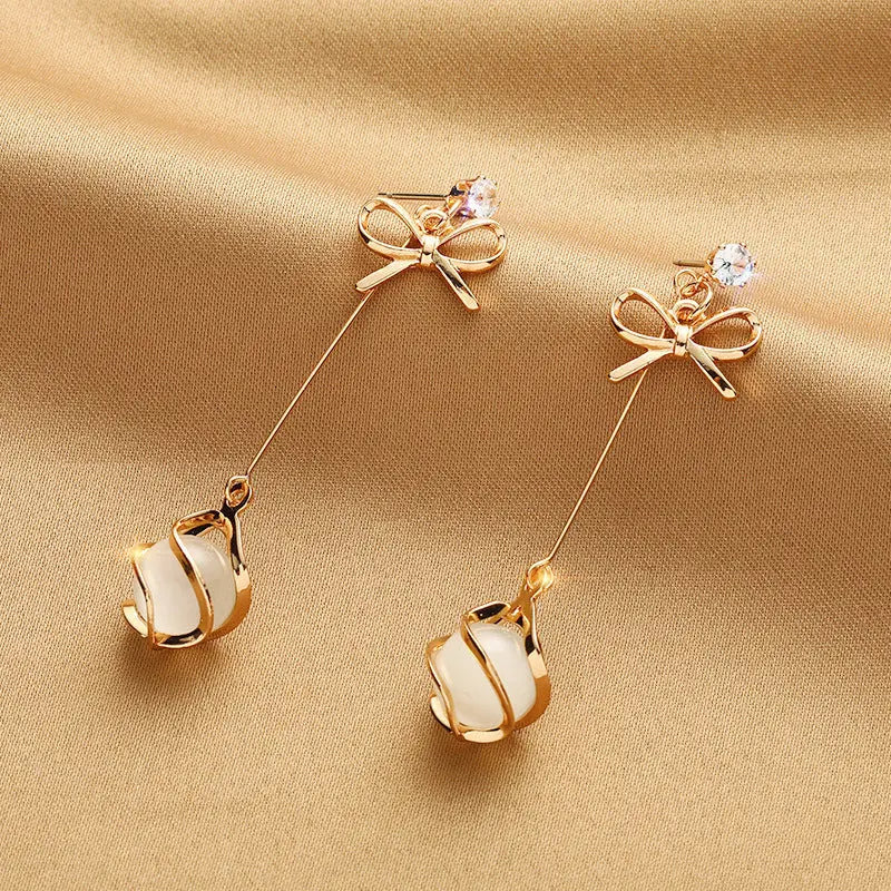 Lovcia Heart Pearl Gemstones Fashion Earrings for Women with Sterling Silver Needle-Earrings-26color-26color