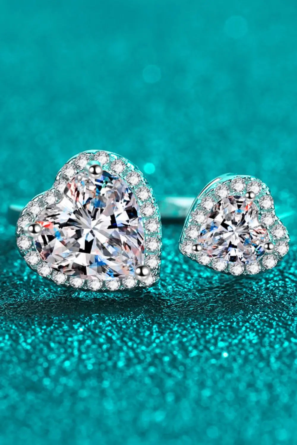 Lovcia Heart-Shape Moissanite Open Ring-Rings-Silver-5-Silver