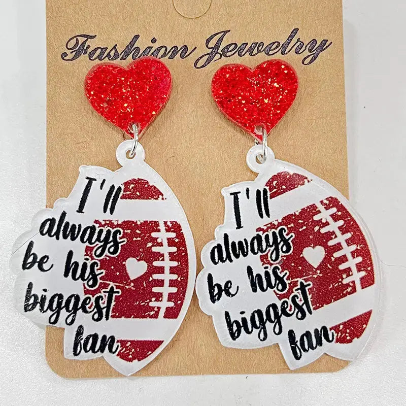 Lovcia Heart Shape Sports Theme Acrylic Dangle Earrings-Earrings-Style C-One Size-Style C
