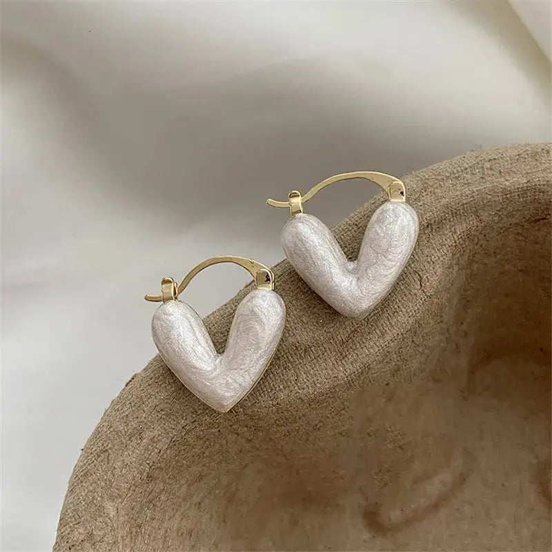 Lovcia Heartfelt Love Fashion Accessories Earrings for Women-Earrings-White-White