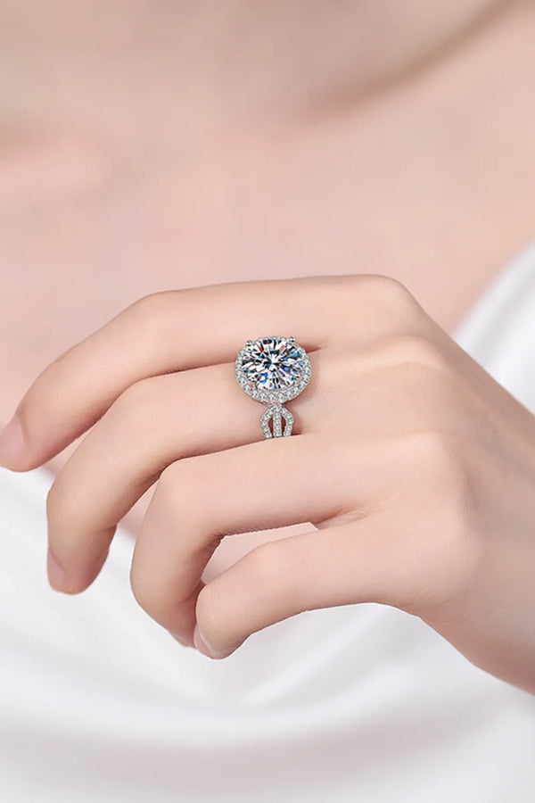Lovcia Heavenly Grace 5 Carat Moissanite 925 Sterling Silver Ring for Women - Silver-4- - Buy latest trendy Rings for Women and Girls