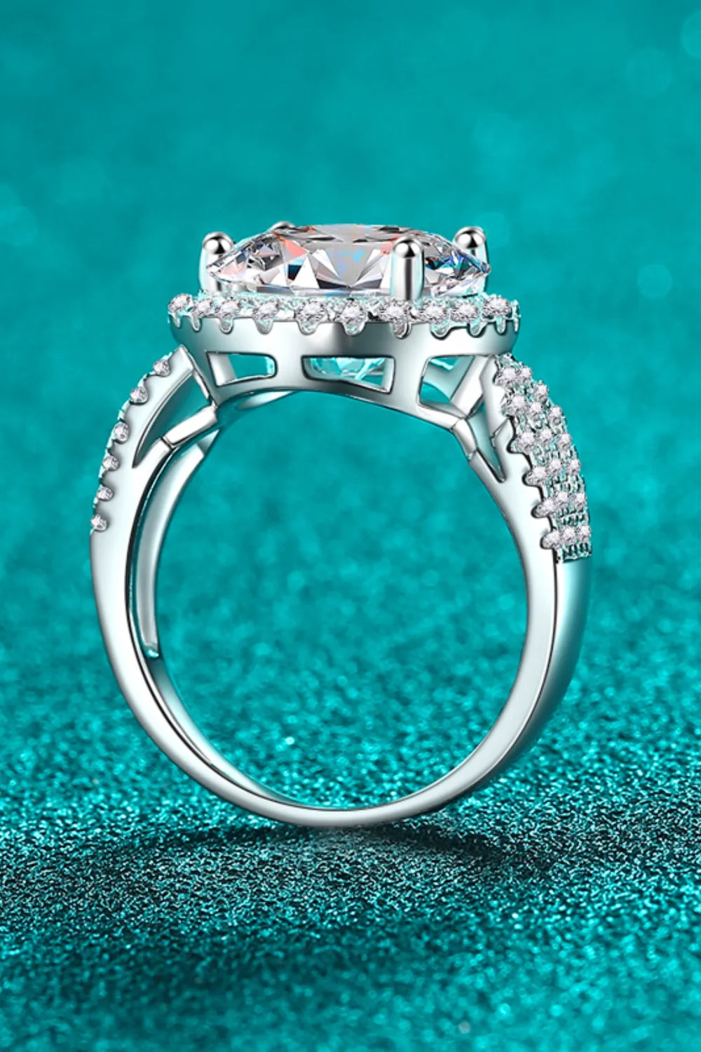 Lovcia Heavenly Grace 5 Carat Moissanite 925 Sterling Silver Ring for Women - Silver-4- - Buy latest trendy Rings for Women and Girls