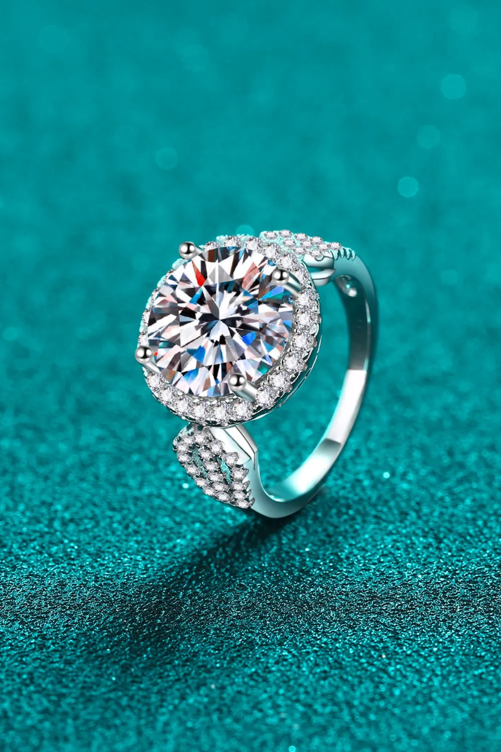 Lovcia Heavenly Grace 5 Carat Moissanite 925 Sterling Silver Ring for Women - Silver-4- - Buy latest trendy Rings for Women and Girls