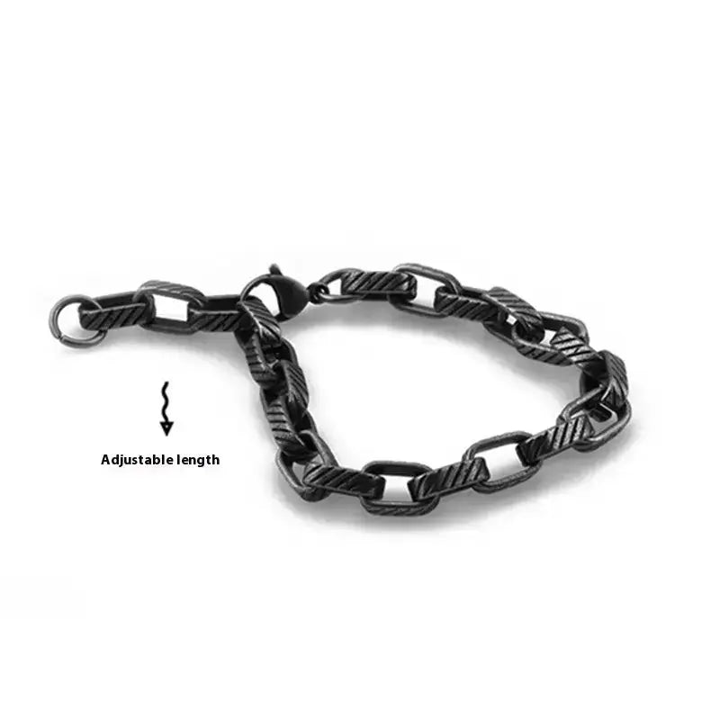 LOVCIA Heavy-Duty Stainless Steel Men’s Cuban Link Chain Bracelet for Fashionable Men-Bracelets-LOVCIA