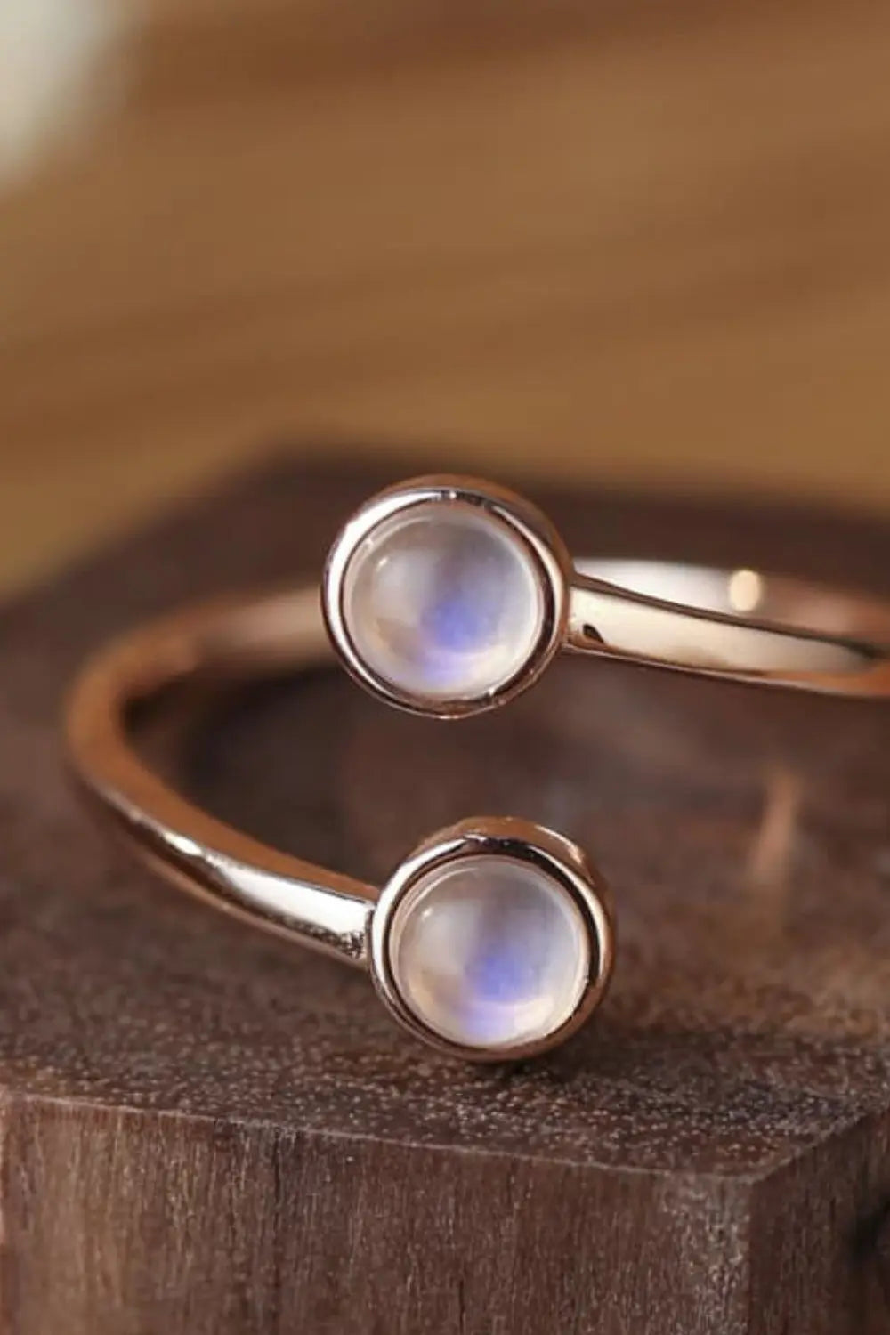 Lovcia High Quality Natural Moonstone 925 Sterling Silver Toi Et Moi Ring-Rings-Rose Gold-One Size-Rose Gold