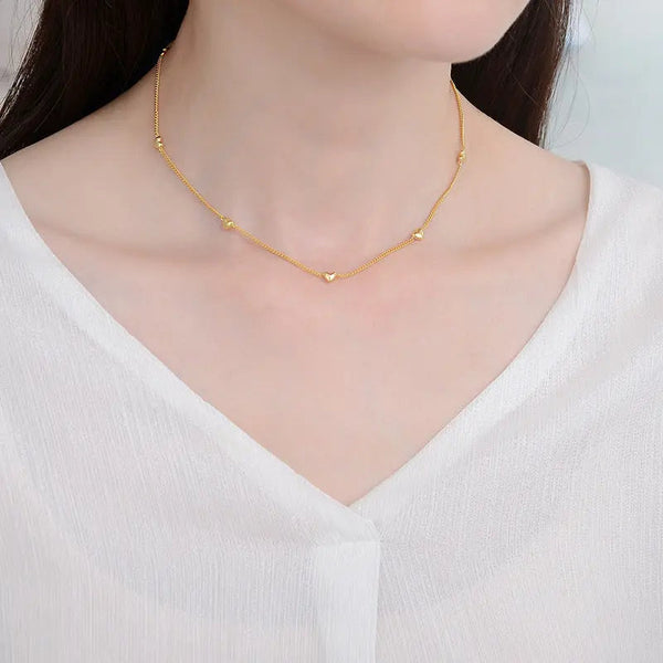 Lovcia High Sense Love Gold and Silver Plated Sterling Silver Necklace for Women-Necklaces-Gold-925 Silver-Gold