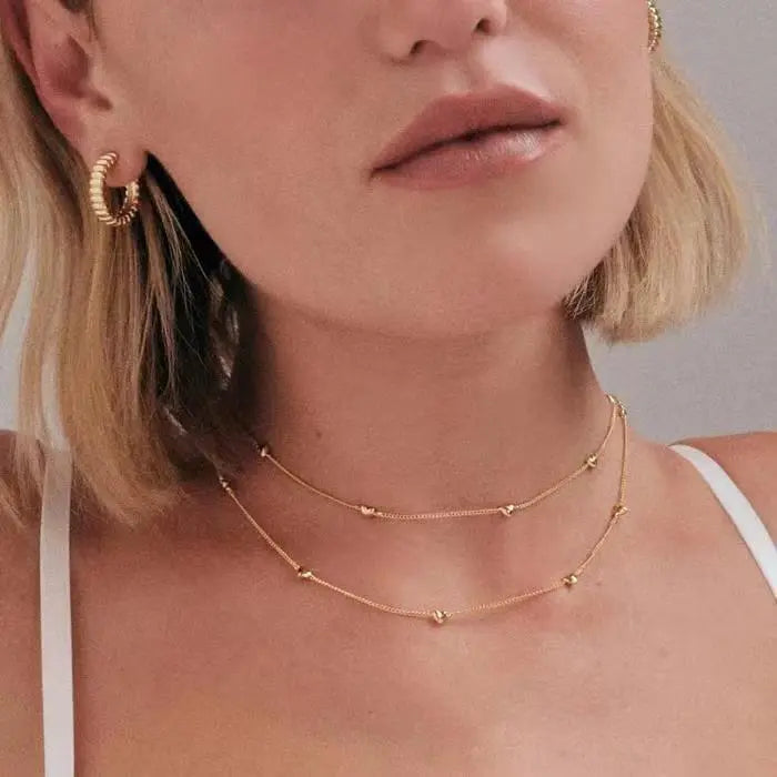 Lovcia High Sense Love Gold and Silver Plated Sterling Silver Necklace for Women-Necklaces-Gold-925 Silver-Gold