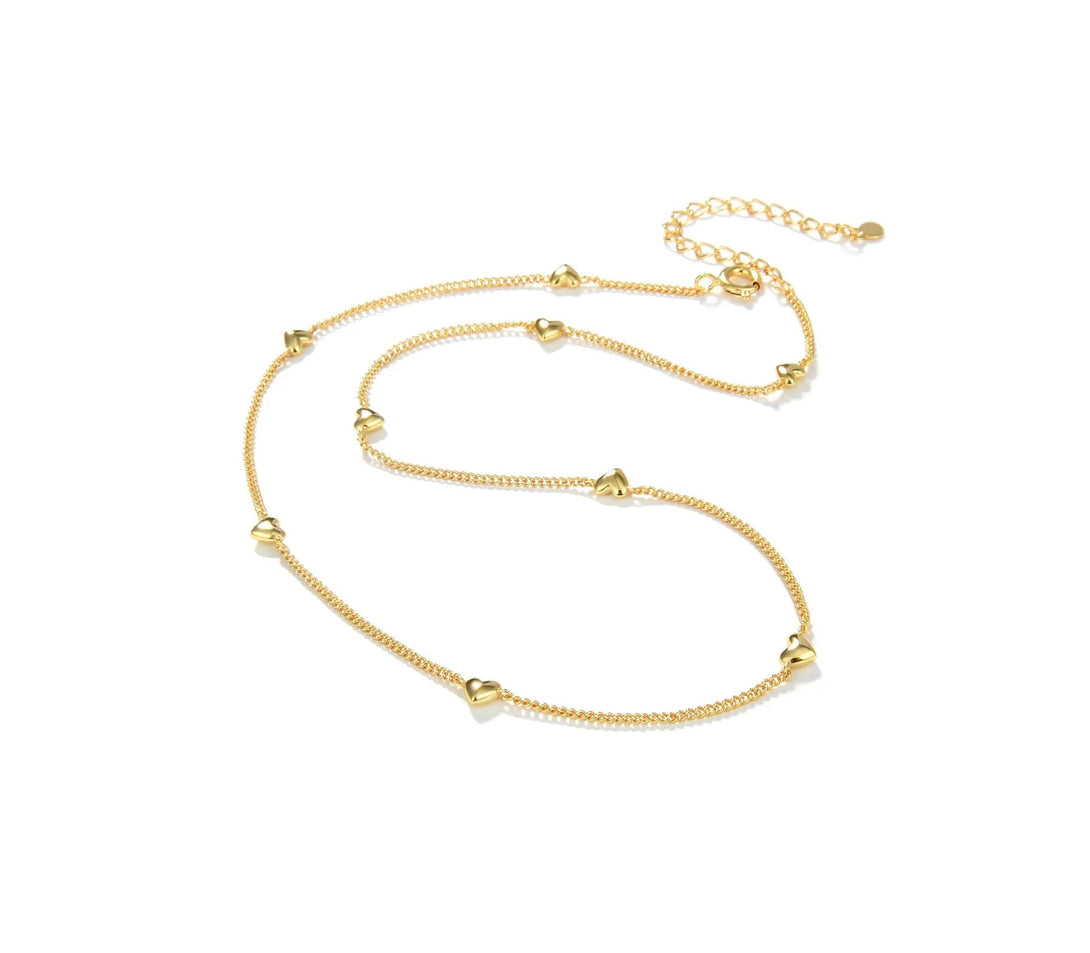 Lovcia High Sense Love Gold and Silver Plated Sterling Silver Necklace for Women-Necklaces-Gold-925 Silver-Gold