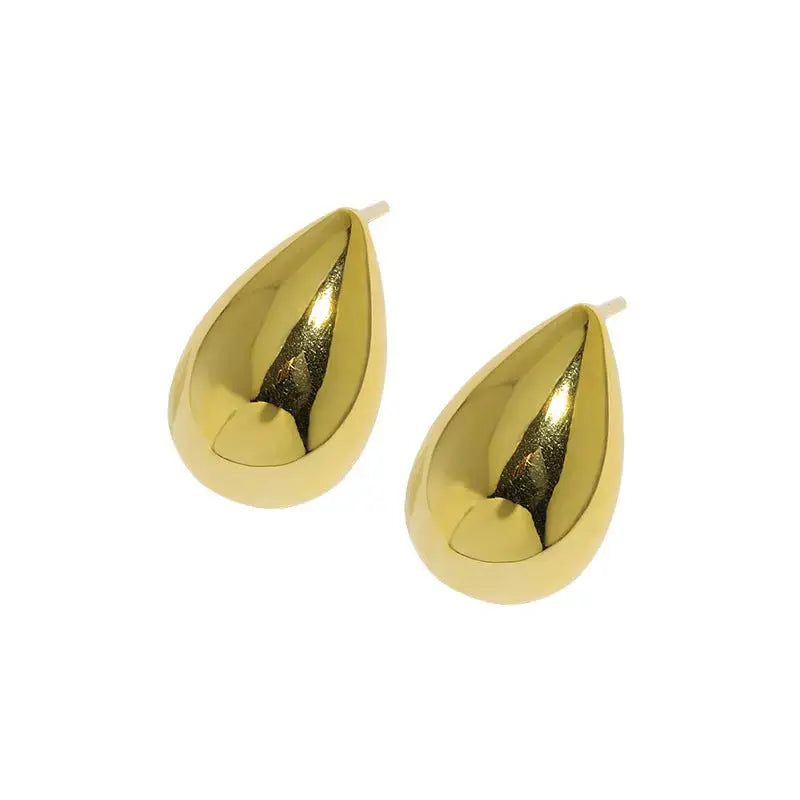 Lovcia Holiday Simple Waterdrop 925 Sterling Silver Stud Earrings-Earrings-Rhodium-Rhodium