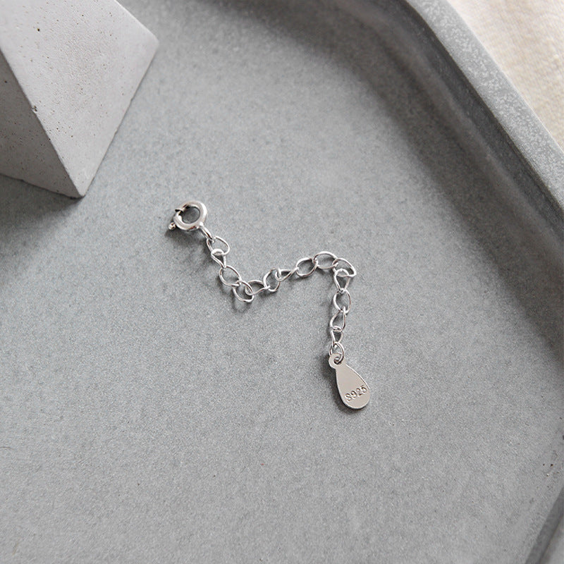 Lovcia Hollow 925 Sterling Silver Extension Chain 45mm-Jewelry Making Kits-
