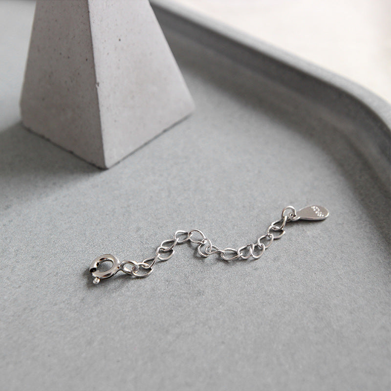 Lovcia Hollow 925 Sterling Silver Extension Chain 45mm-Jewelry Making Kits-