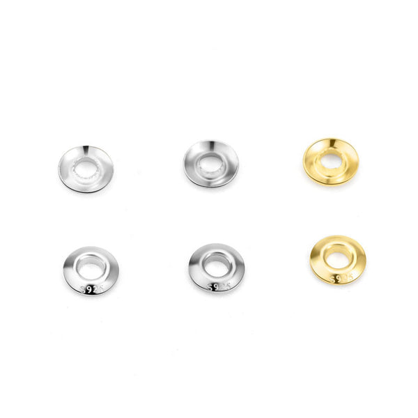 Lovcia Hollow Bead Caps 3.5mm Gold Plated 925 Silver-Yellow Gold-3.5mm-Yellow Gold