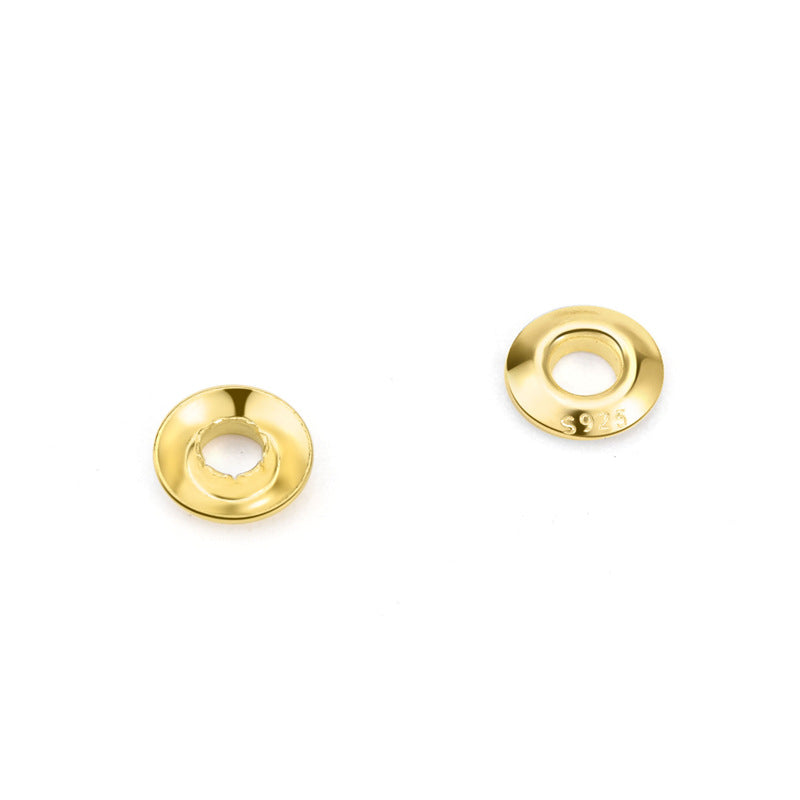 Lovcia Hollow Bead Caps 3.5mm Gold Plated 925 Silver-Yellow Gold-3.5mm-Yellow Gold