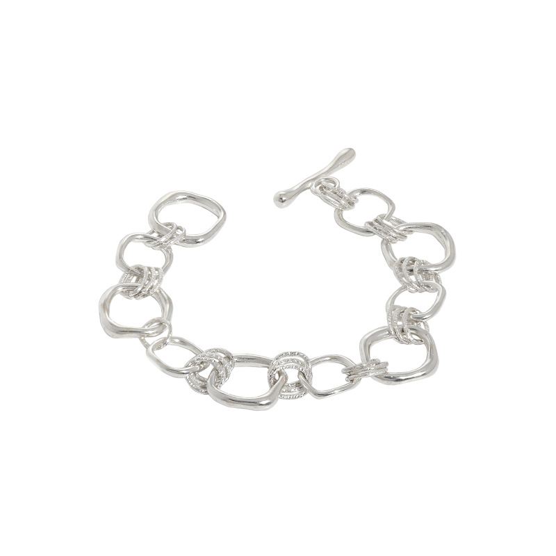 Lovcia Hollow Chain 925 Sterling Silver Bracelet 14mm 180mm-Bracelets-