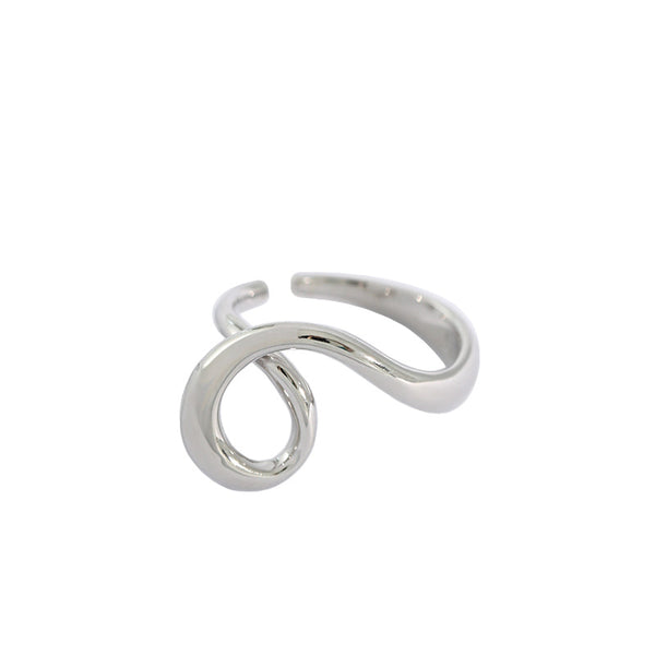 Lovcia Hollow Heart Knot Adjustable 925 Ring Goldtone-Rings-Yellow Gold-Yellow Gold