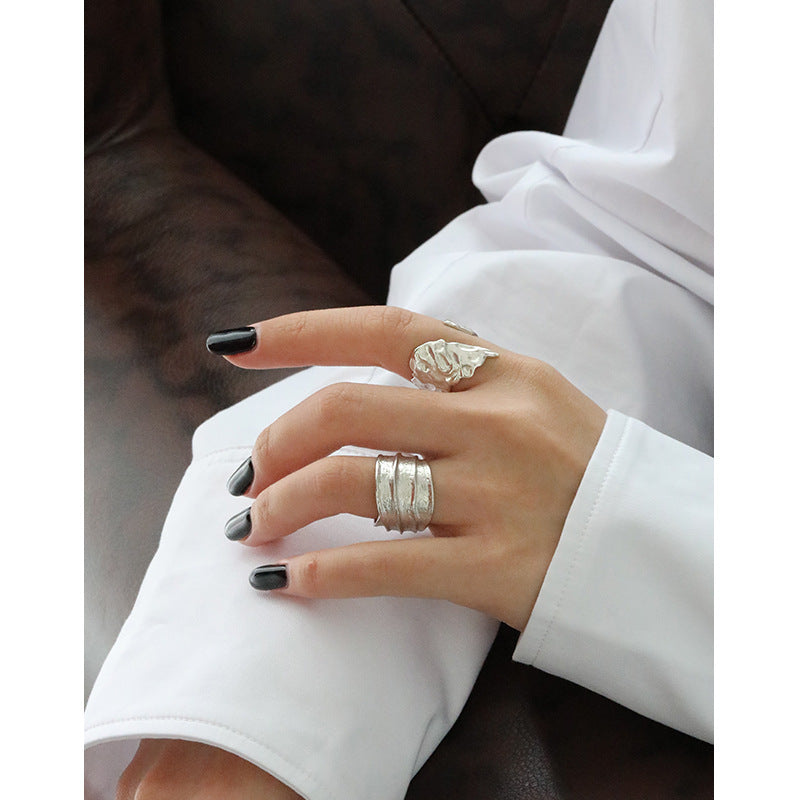 Lovcia Honey Moon Wide Cross Adjustable Ring Gold Plated-Rings-Yellow Gold-US 7-Yellow Gold