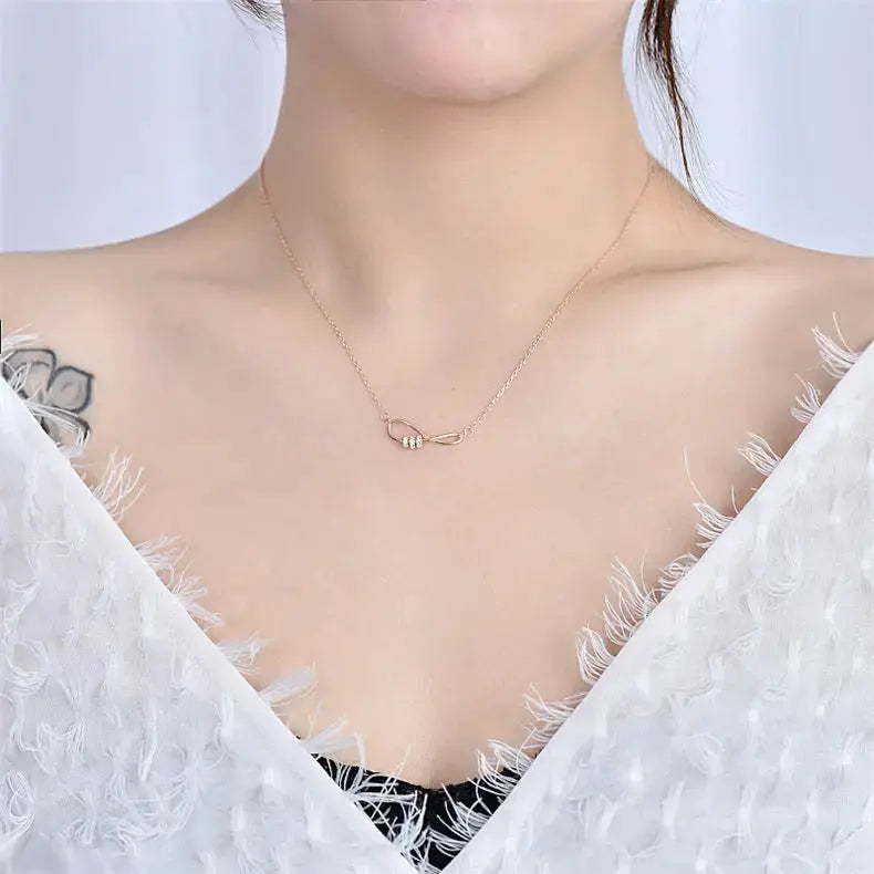 Lovcia Hot CZ Infinite Love 925 Sterling Silver Necklace-Necklaces-Rose Gold-Rose Gold