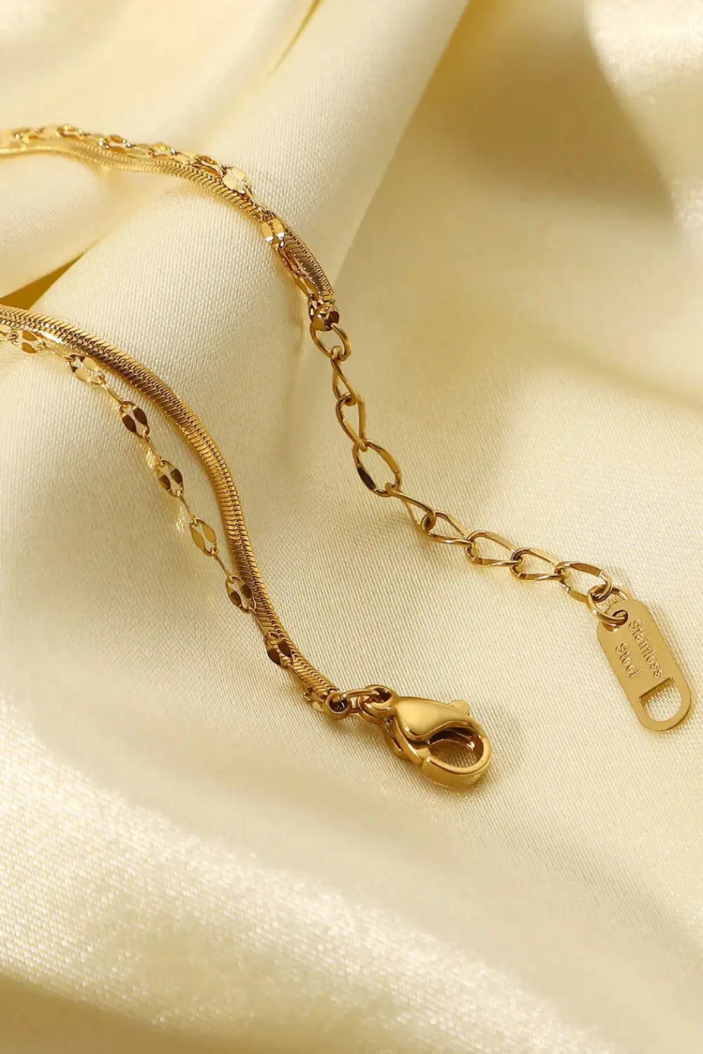 Lovcia Icing on the Cake Rhinestone Double-Layered Bracelet-Bracelets-Gold-One Size-Gold