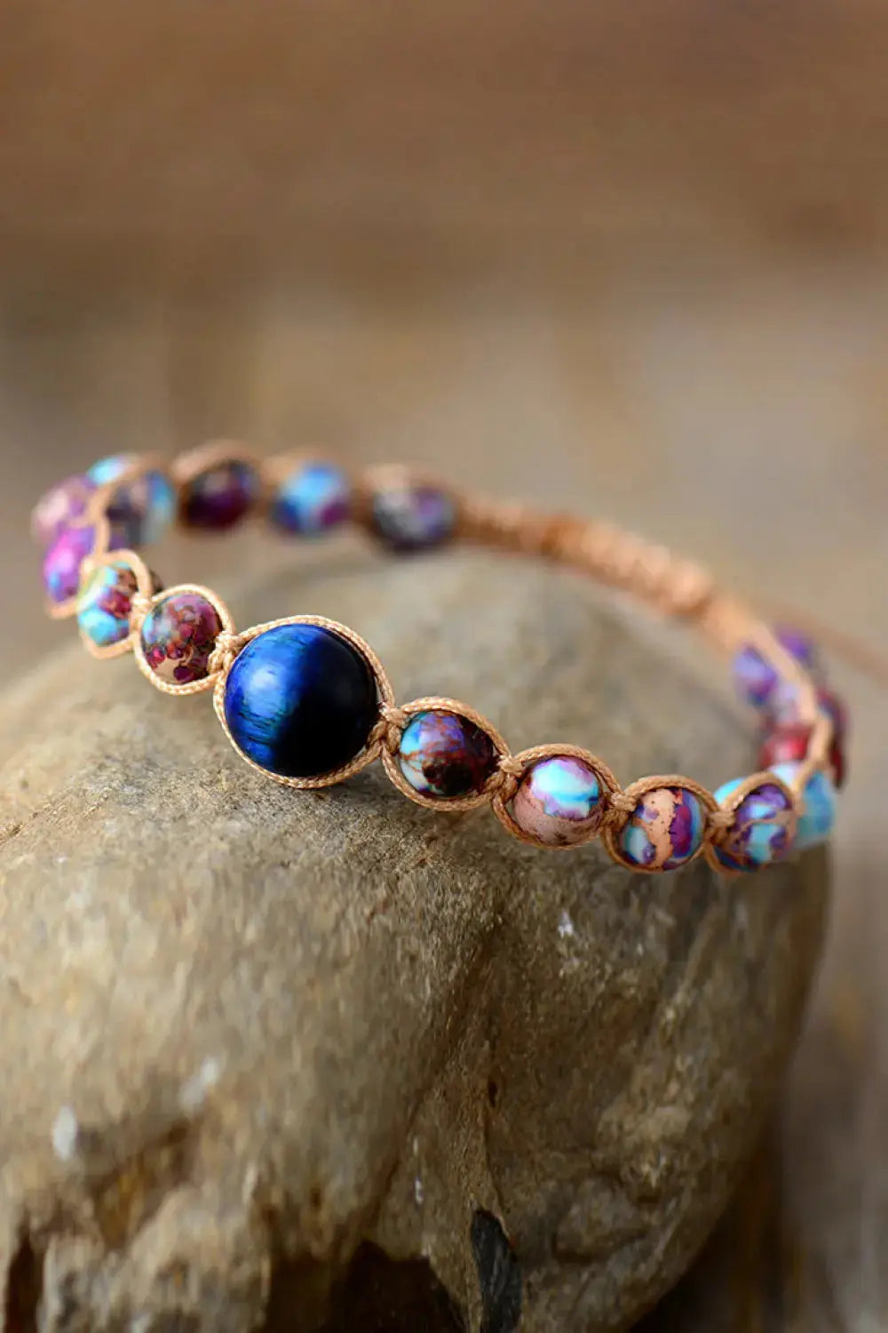 Lovcia Imperial Jasper & Natural Stone Beaded Bracelet-Bracelets-Multicolor-One Size-Multicolor