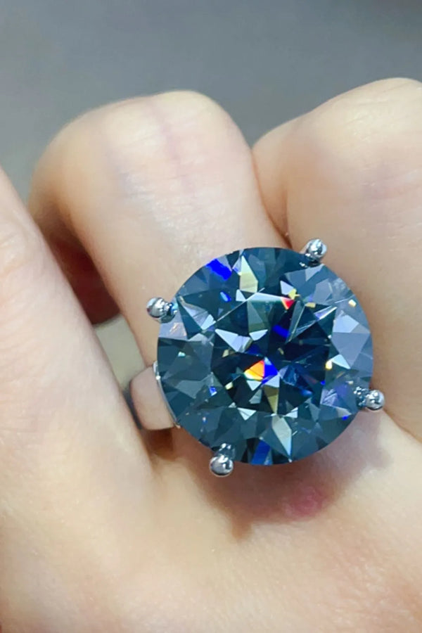 Lovcia Infinity 20 Carat Moissanite 925 Sterling Silver Ring for Women - Royal Blue-4- - Buy latest trendy Rings for Women and Girls