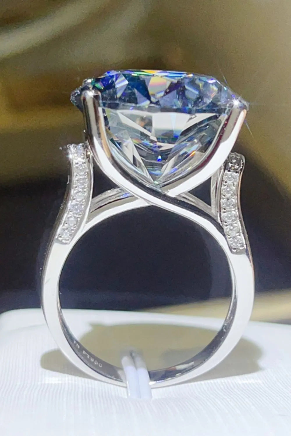 Lovcia Infinity 20 Carat Moissanite 925 Sterling Silver Ring for Women - Royal Blue-4- - Buy latest trendy Rings for Women and Girls