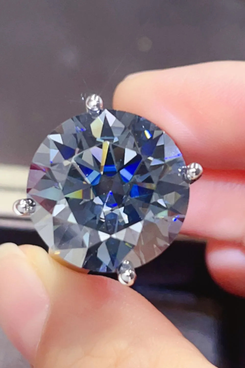 Lovcia Infinity 20 Carat Moissanite 925 Sterling Silver Ring for Women - Royal Blue-4- - Buy latest trendy Rings for Women and Girls
