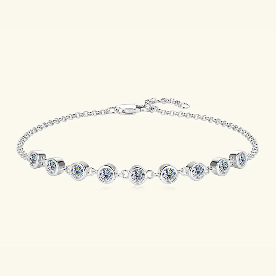 Lovcia Inlaid Moissanite 925 Sterling Silver Bracelet-Bracelets-Gold-One Size-Gold