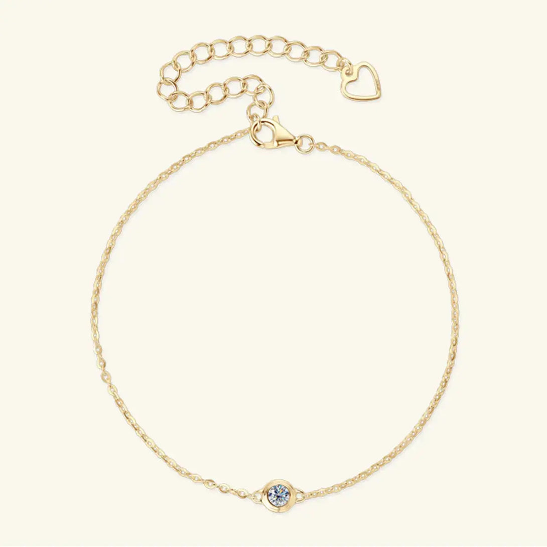 Lovcia Inlaid Moissanite 925 Sterling Silver Bracelet-Bracelets-Rose Gold-One Size-Rose Gold