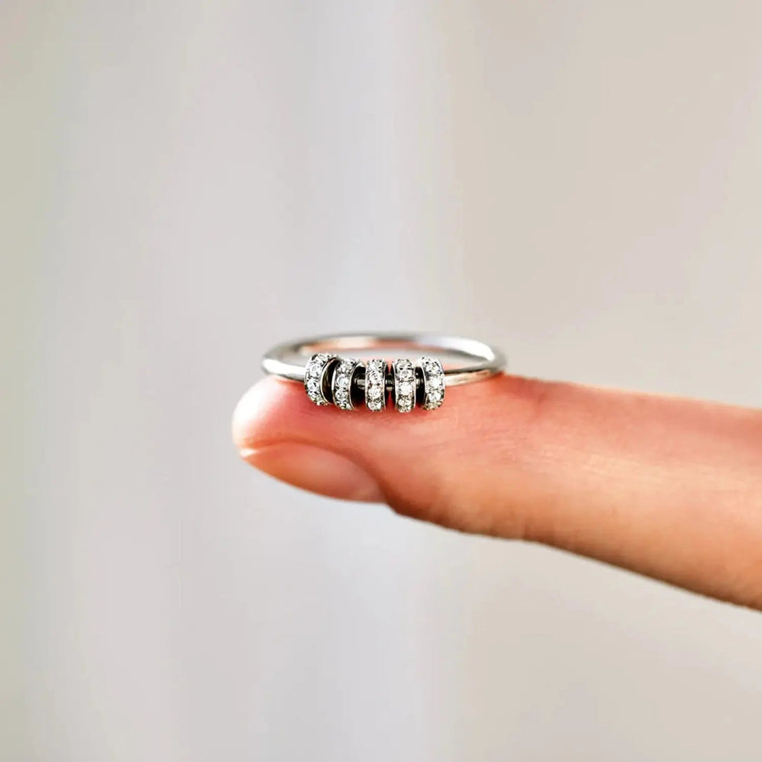 Lovcia Inlaid Zircon 925 Sterling Silver Ring-Rings-Silver-5-Silver