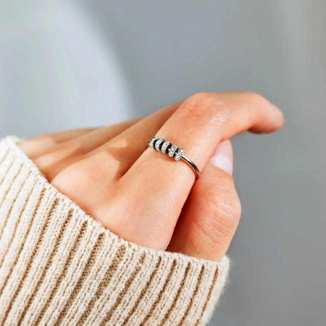 Lovcia Inlaid Zircon 925 Sterling Silver Ring-Rings-Silver-5-Silver