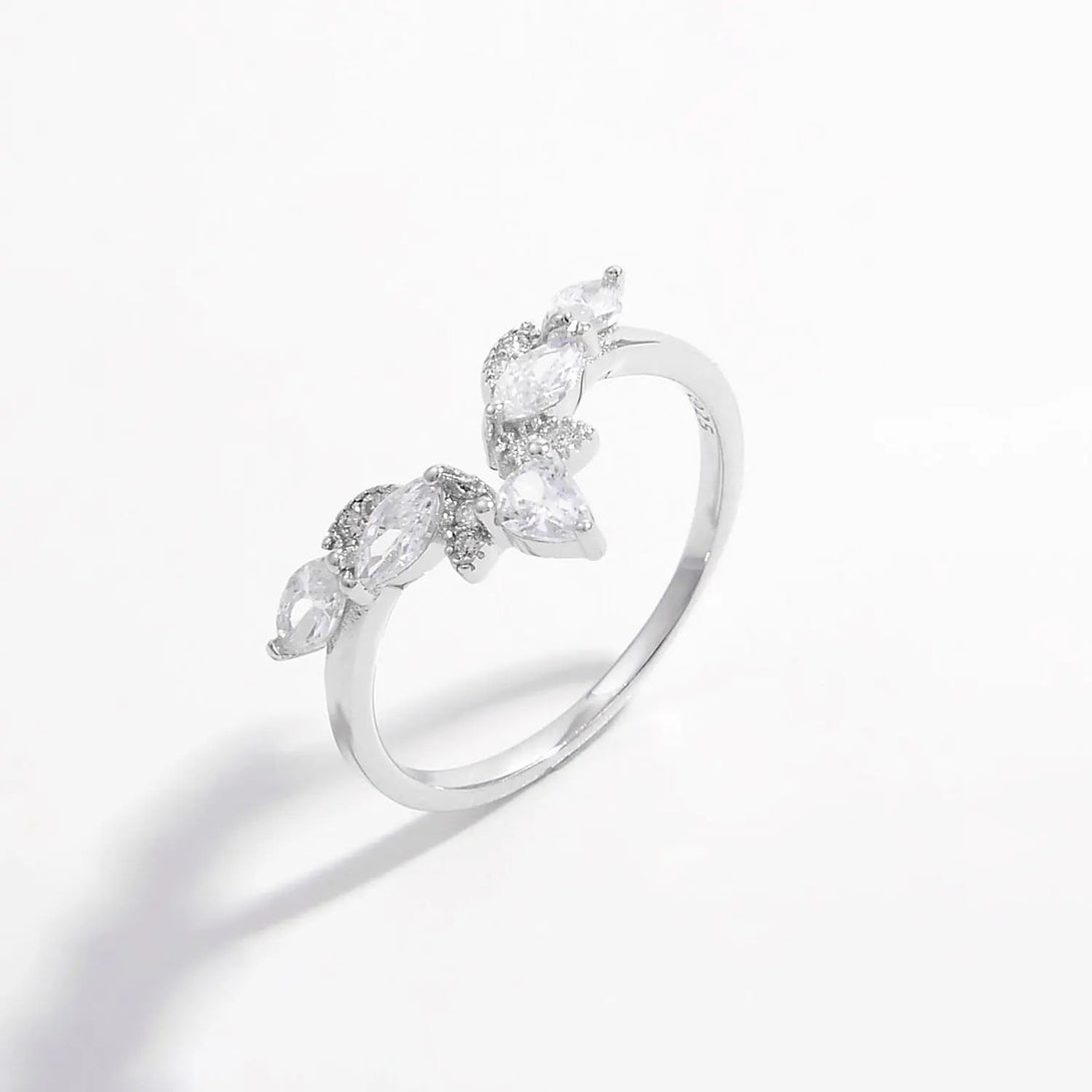 Lovcia Inlaid Zircon 925 Sterling Silver Ring-Rings-Silver-6-Silver