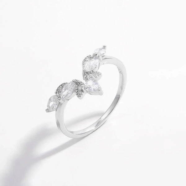 Lovcia Inlaid Zircon 925 Sterling Silver Ring-Rings-Silver-6-Silver
