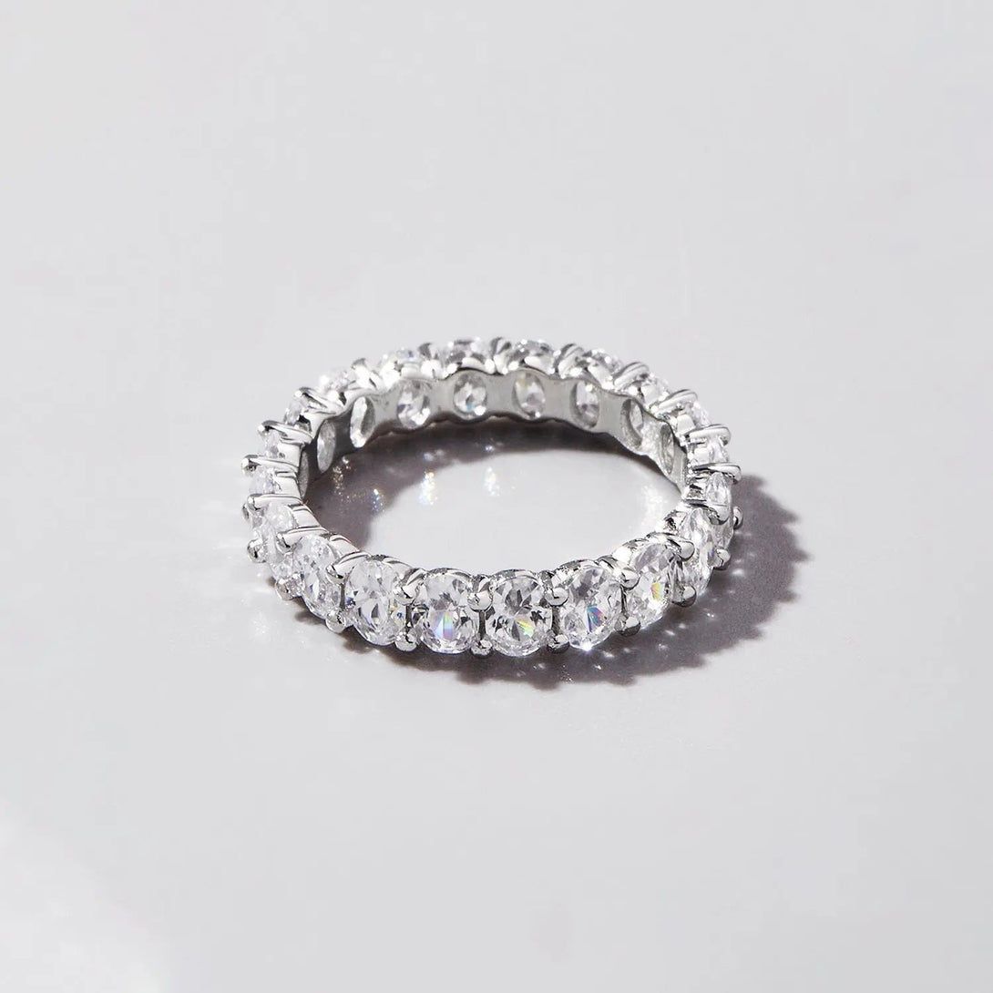 Lovcia Inlaid Zircon 925 Sterling Silver Ring-Rings-Silver-6-Silver