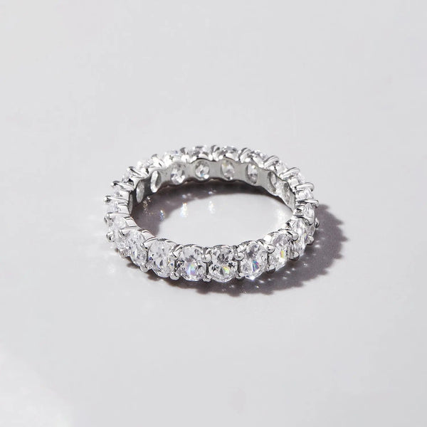 Lovcia Inlaid Zircon 925 Sterling Silver Ring-Rings-Silver-6-Silver