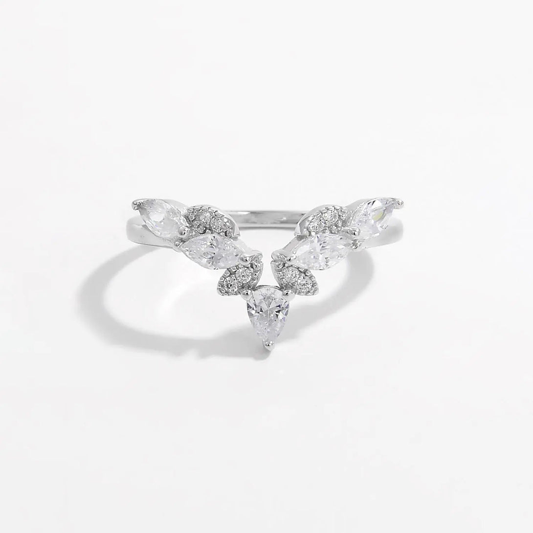 Lovcia Inlaid Zircon 925 Sterling Silver Ring-Rings-Silver-6-Silver