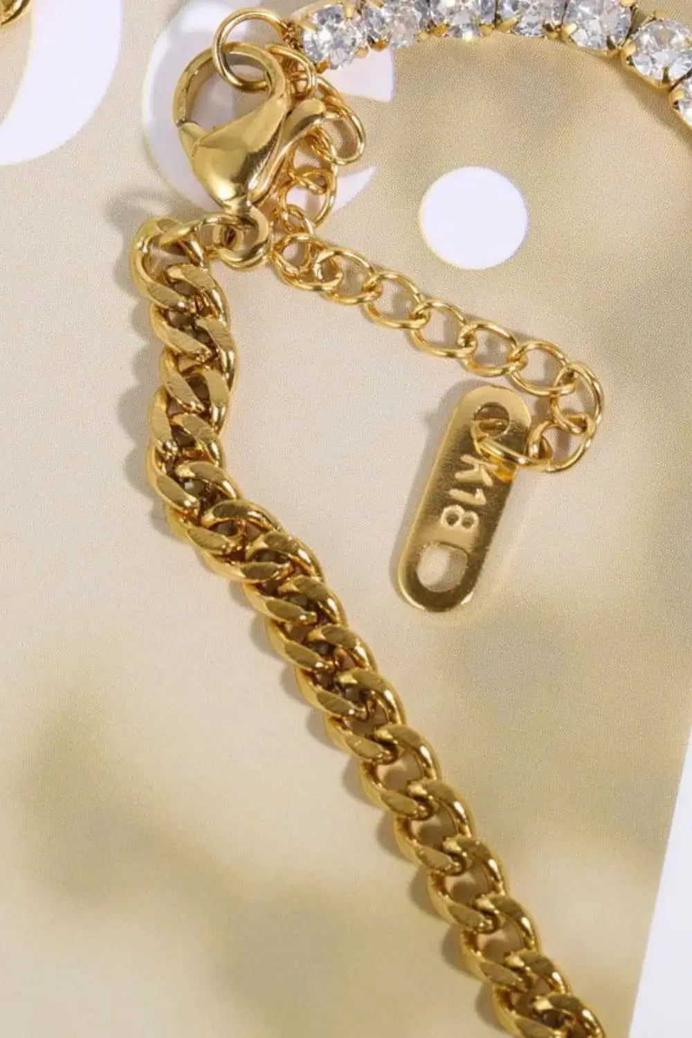 Lovcia Inlaid Zircon Stainless Steel Bracelet-Bracelets-Gold-One Size-Gold