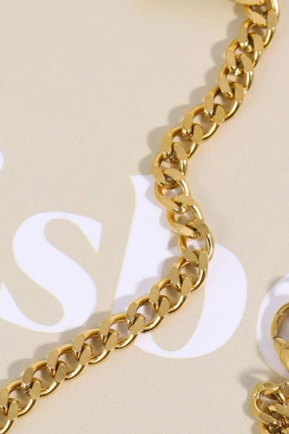 Lovcia Inlaid Zircon Stainless Steel Necklace-Necklaces-Gold-One Size-Gold
