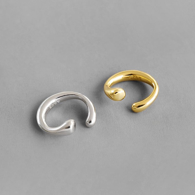 Lovcia Irregular 925 Silver Nonpierced Earrings Gold 11mm-Earrings-Yellow Gold-