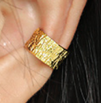 Lovcia Irregular Circle 925 Silver Non Pierced Earring Gold-Earrings-Yellow Gold-