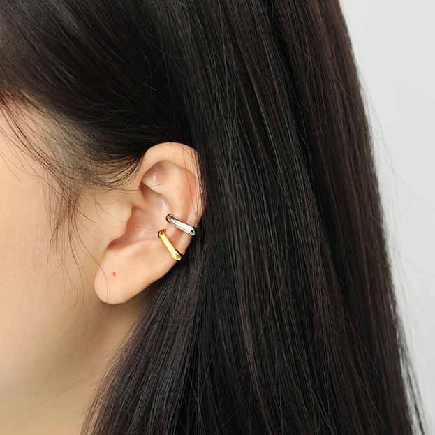 Lovcia Irregular Circle Earring 925 Sterling Silver Gold-Earrings-Yellow Gold-
