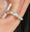 Lovcia Irregular Cross 925 Silver Non Pierced Earrings Gold-Earrings-Silver-