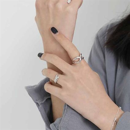 Lovcia Irregular Heart Ring Gold Plated Adjustable-Rings-Yellow Gold-Yellow Gold
