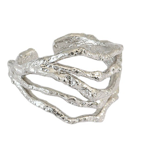 Lovcia Irregular Hollow Multi Layer Adjustable Ring Gold-Rings-Silver-Silver
